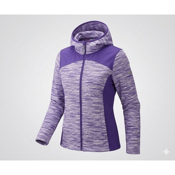 Free Country Other - Free Country Girl's Two Tone Purple Softshell Full Zip Hooded Jacket. Size 7/8